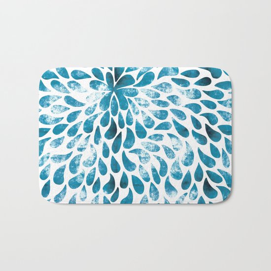 CUT OUT TEAR DROP PATTERN / INDIAN INK Bath Mat