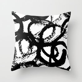Dance Black and White Throw Pillow