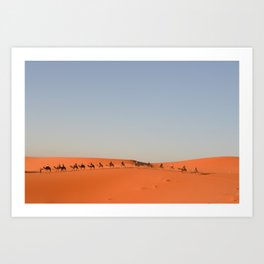 Camel Caravan Art Print