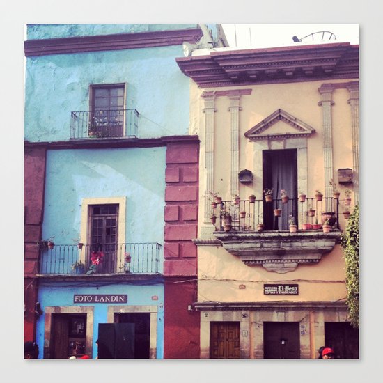 Mexican houses Canvas Print