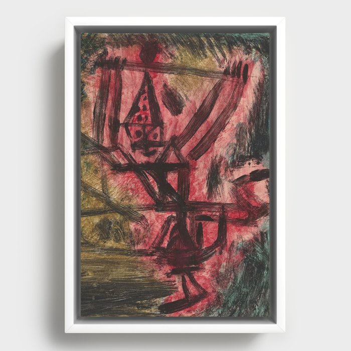 Feuer Clown I (Fire Clown) Paul Klee (1921)  Framed Canvas