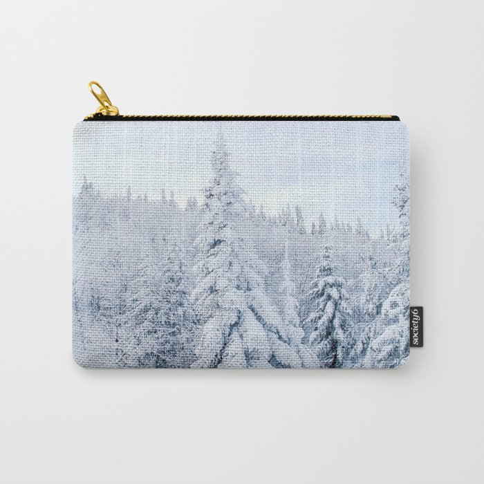 Snow covered forest Carry-All Pouch