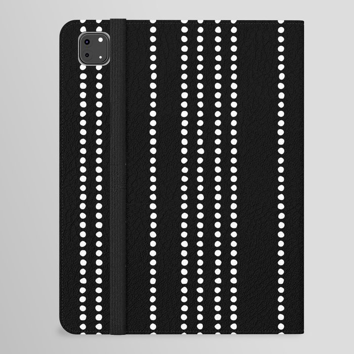 Ethnic Spotted Stripes in Black and White iPad Folio Case