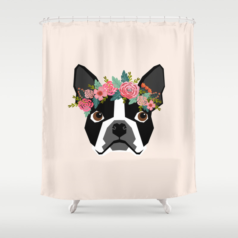 Boston Terrier Dog Breed With Floral Crown Cute Dog Gifts Pure