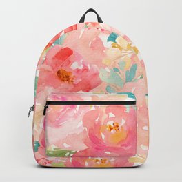 Preppy Pink Peonies Backpack