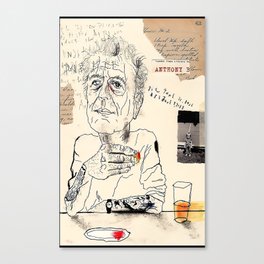Anthony Bourdain Drinking     Canvas Print