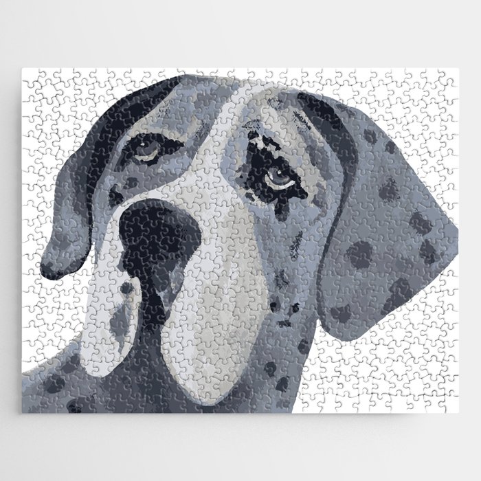 Great Dane Merle Painting Jigsaw Puzzle