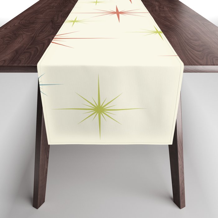 Mid Century Modern Stars 1950s Colors Table Runner