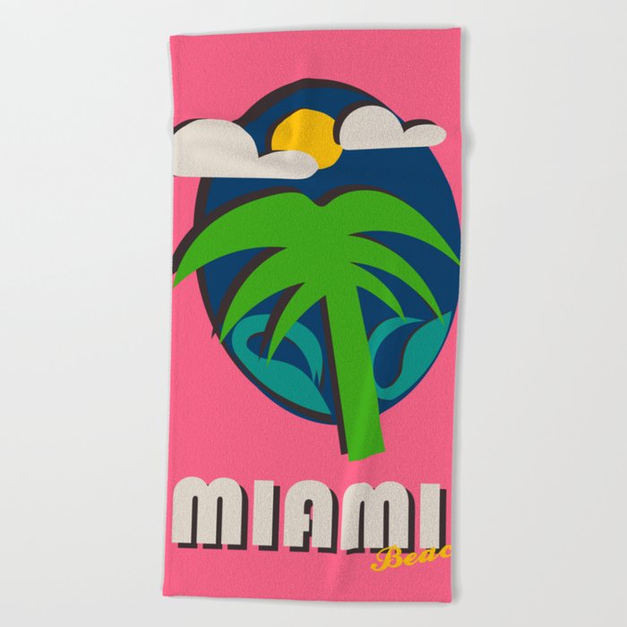 Miami Beach Beach Towel
