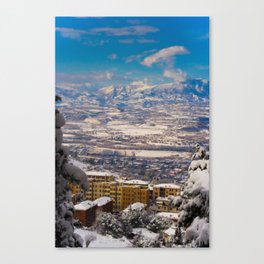 Down The Valley, To The Mountains Canvas Print
