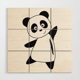 Panda Panda Bear Sweet Animals Children Wood Wall Art