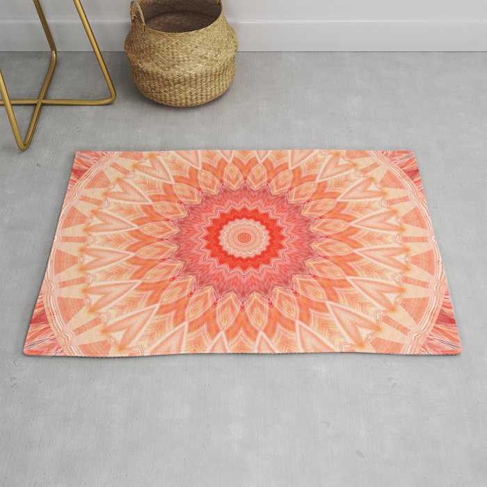 Mandala soft orange Rug