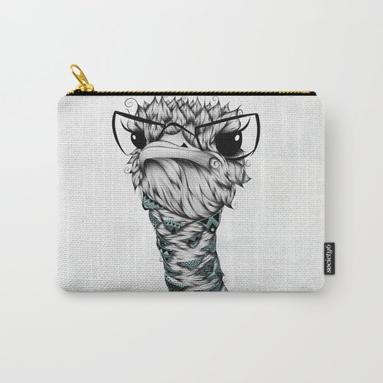 Poetic Ostrich Carry-All Pouch