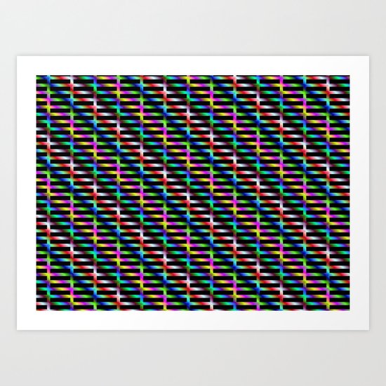 Diagonal Grid Art Print
