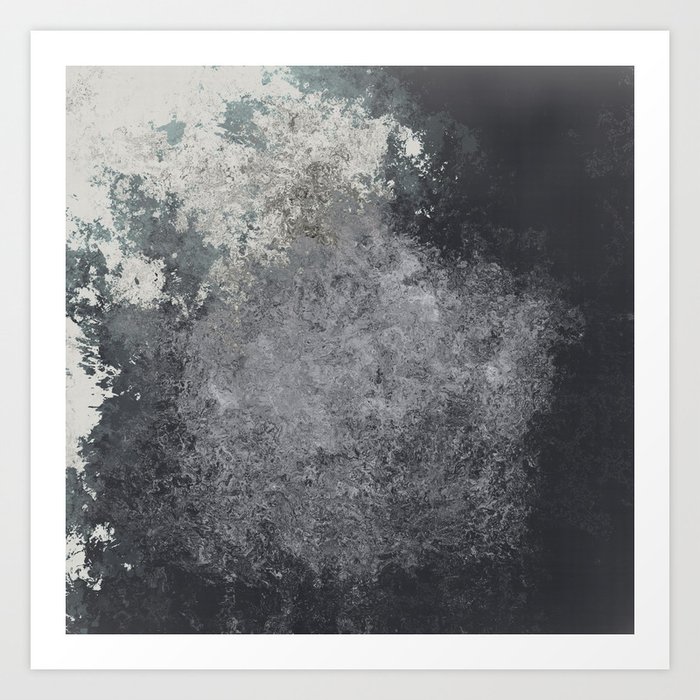 Grunge Gray Art Print