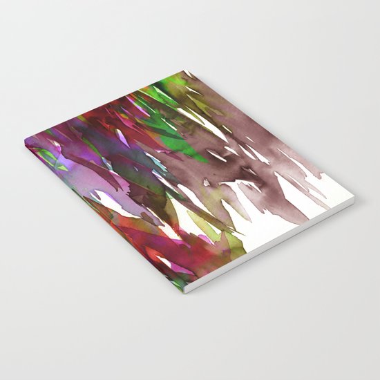 FERVOR 3 Colorful Bold Abstract Autumn Fall Crimson Red Purple Mauve Green Watercolor Painting Art Notebook
