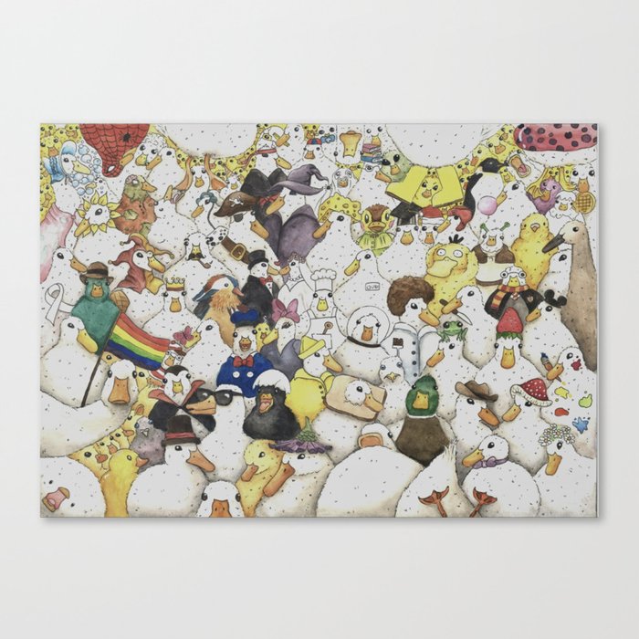 Duck Collage  Canvas Print