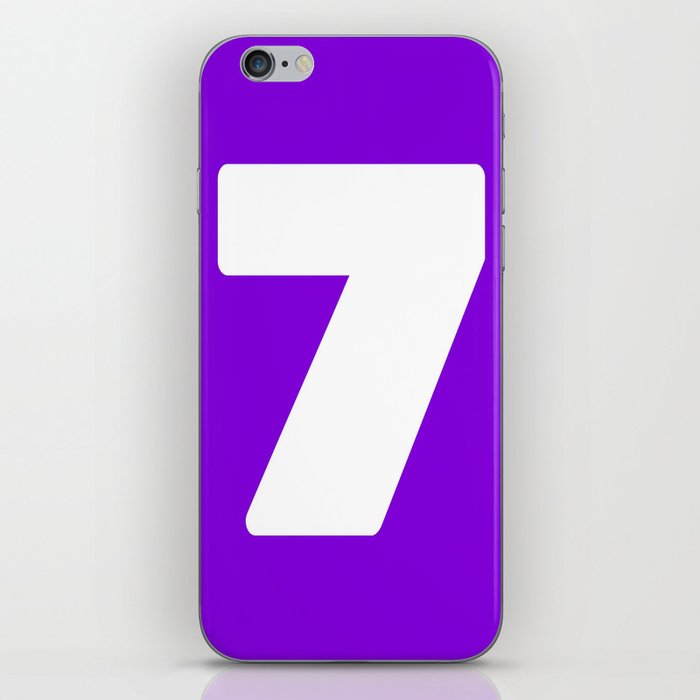 7 (White & Violet Number) iPhone Skin