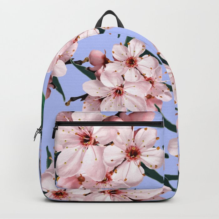 light blue pink backpack