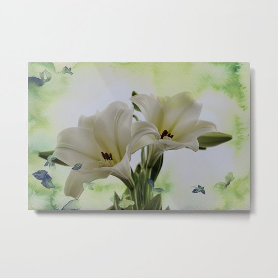 White Lily Metal Print
