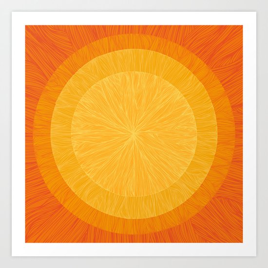 Pulp Saffron Art Print