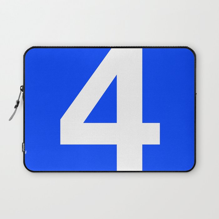 Number 4 (White & Blue) Laptop Sleeve