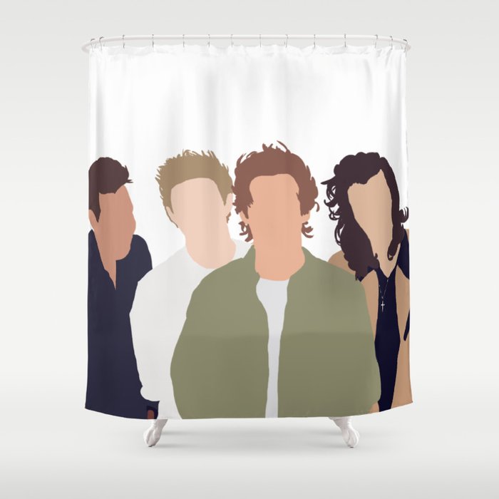 One Direction Shower Curtain By Deelara, One Direction Shower Curtains