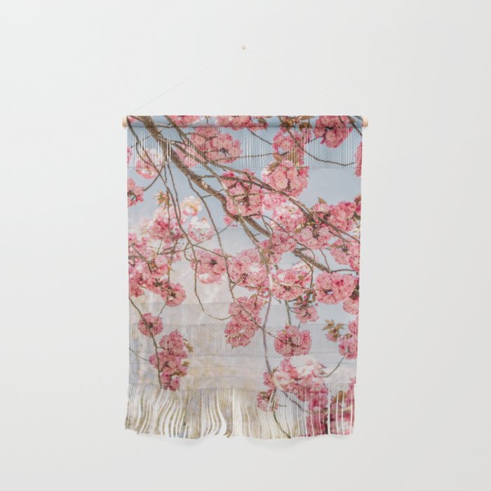 Pink blossom and blue sky Wall Hanging