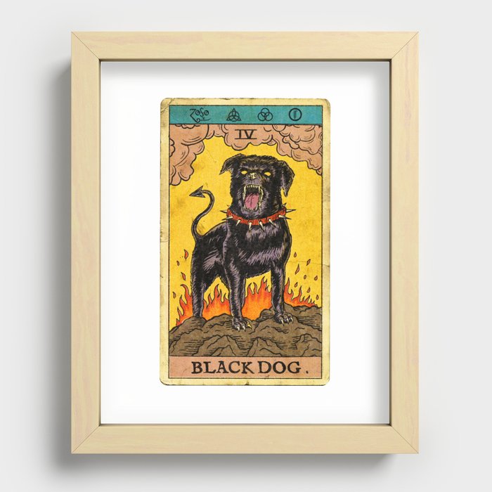 Black Dog Recessed Framed Print