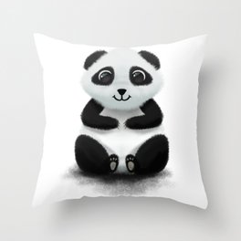 Cute Baby Panda Throw Pillow