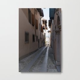 North Italy Life in the center of the lombard medieval city. Walking through narrow streets and walls. Sunny summer day. (vertical) Metal Print | Ancient, Sidewalk, Medieval, Scenic, Unesco, Facade, Mauriziofabbroni, Udine, Wall, Antique 
