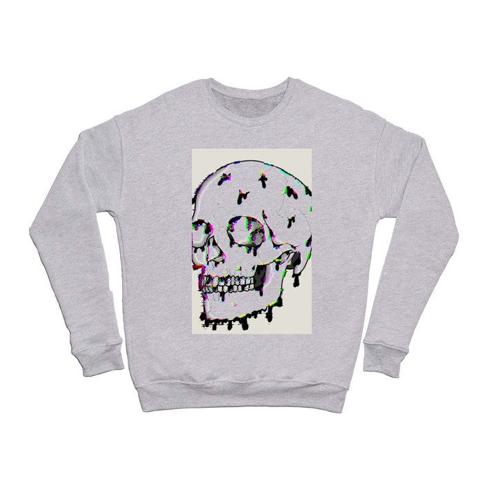 Skull Glitch Candy Crewneck Sweatshirt