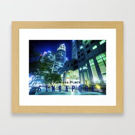 Singapore, Raffles Place Framed Art Print