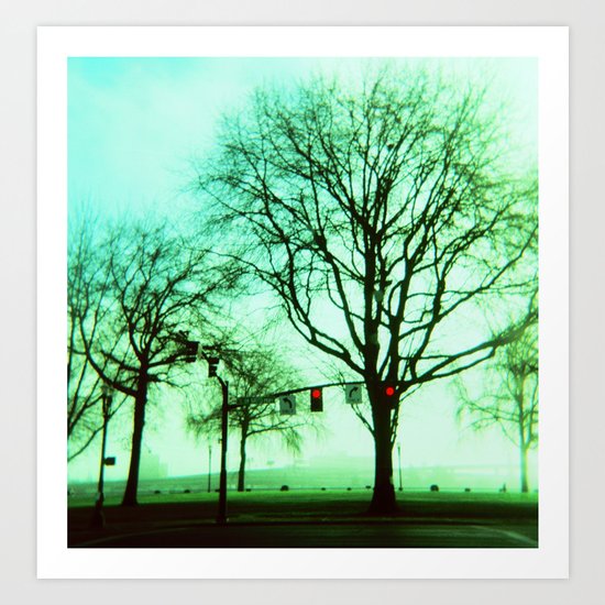 Green Fog Art Print