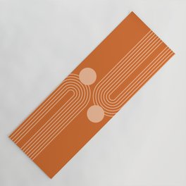 Mid Century Modern Geometric 194 in Orange Shades Yoga Mat