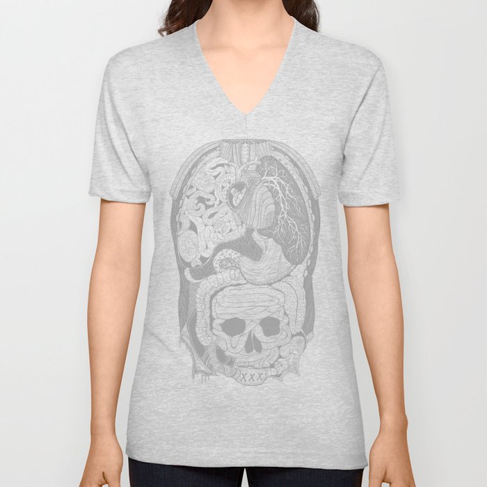 Gross Anatomy (variant) V Neck T Shirt
