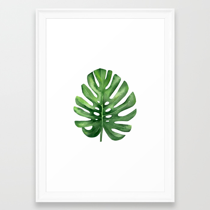 Tropical Leaf Framed Art Print By Asolo Society6