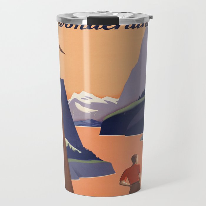 Vintage poster - Pacific Northwest Travel Mug