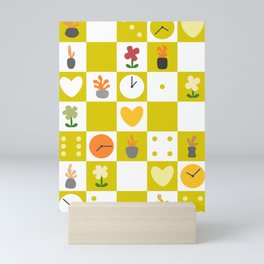 Color object checkerboard collection 2 Mini Art Print