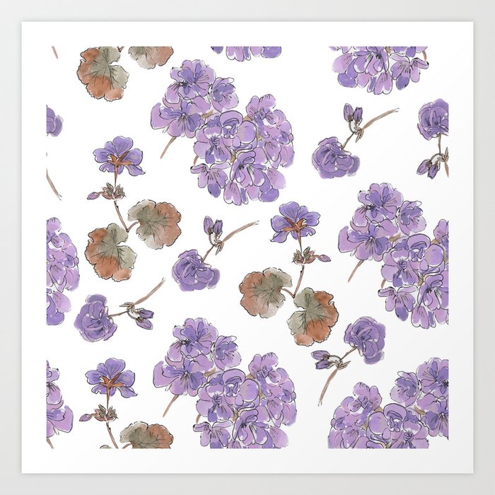 Geranium Lavender Art Print
