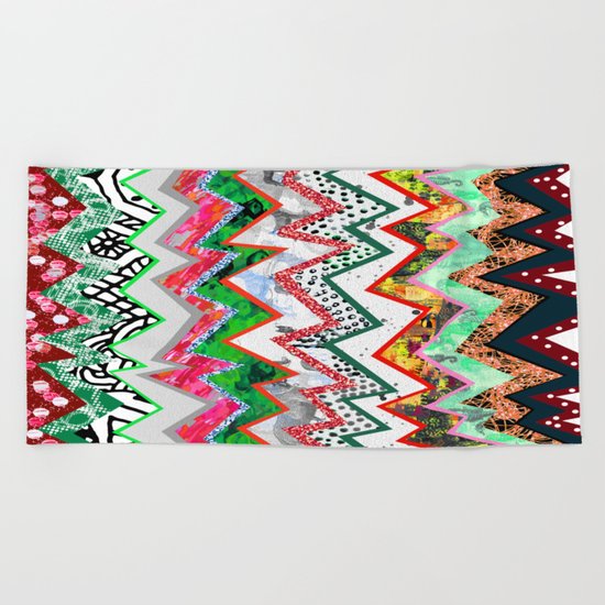 Candy Land Zigzags Beach Towel