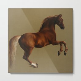 Whistlejacket by George Stubbs classic minimal horse painting Metal Print