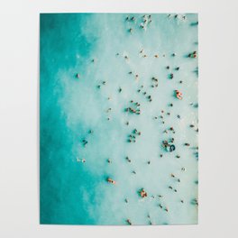 Aerial Beach Print, Beach Photography, Aerial Photography, Blue Ocean Print, Beach Print, Ocean Print, Ocean Waves, Beach Art, Home Decor Poster