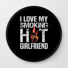 Hot Girlfriend Love Valentines Day Flame Wall Clock