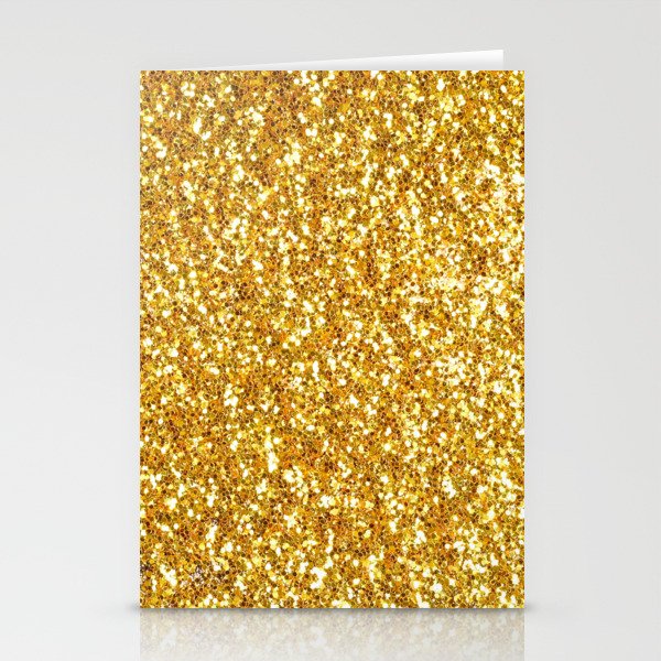 Golden Glitter Stationery Cards