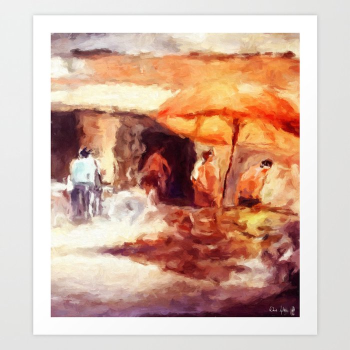 Morning Walk Art Print By Pixeldemia