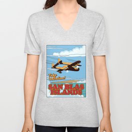 "Take a Vacation". San Blas Islands V Neck T Shirt