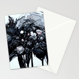 Black Roses - Abstract Art Take Two Stationery Card