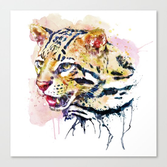 Ocelot Head Canvas Print