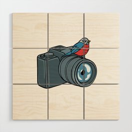 Bird Photography Lens Camera Photographer Wood Wall Art
